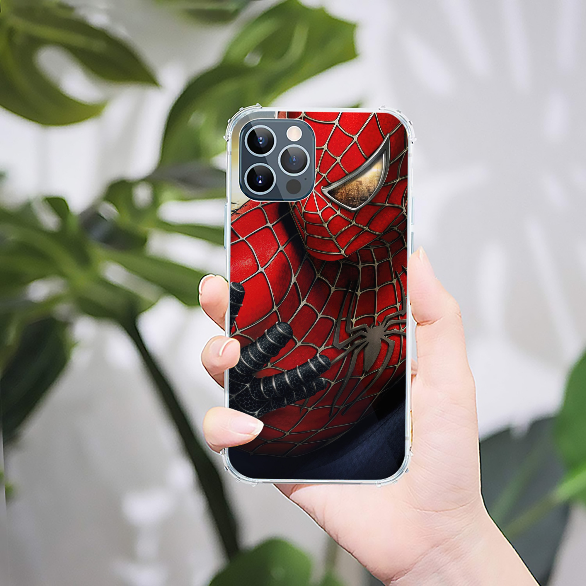 （画像用） Spider Man スパイダーマン 【iPhone 12シリーズ対応】透明スマホケース（クリアソフトケース）